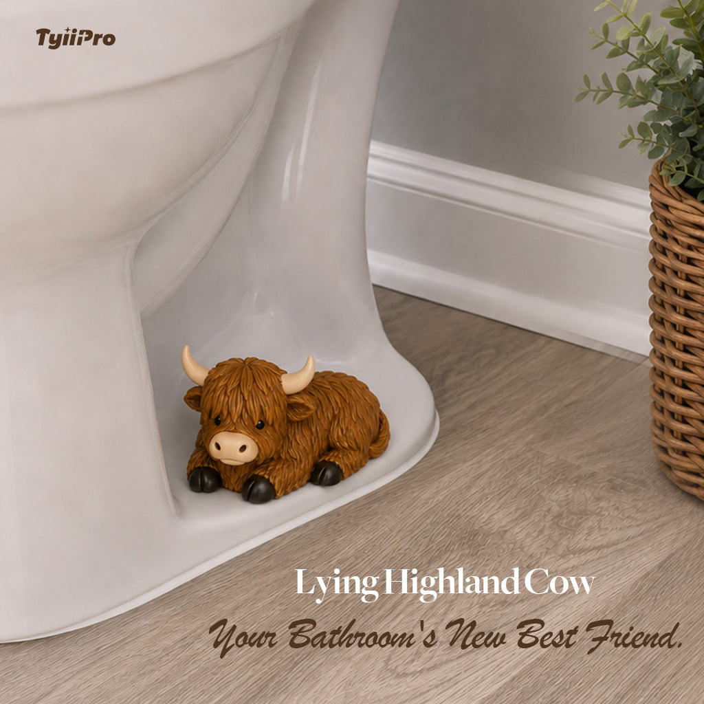 Tyiipro™ Highland Cow Toilet Bolt Covers | Cute Bathroom Decoration