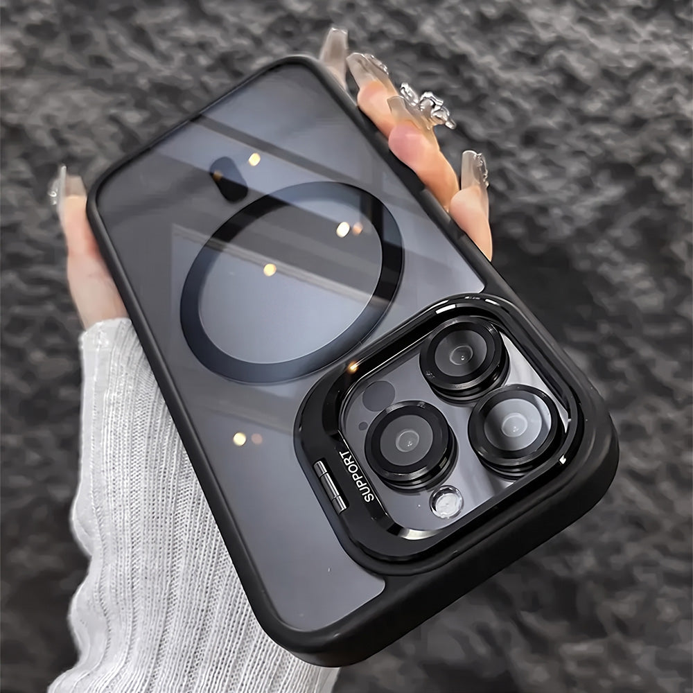 Magnetic Phone Case with Camera Protection & Built-In Stand