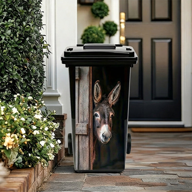 š® Highland Cow Floral Print Bin Sticker