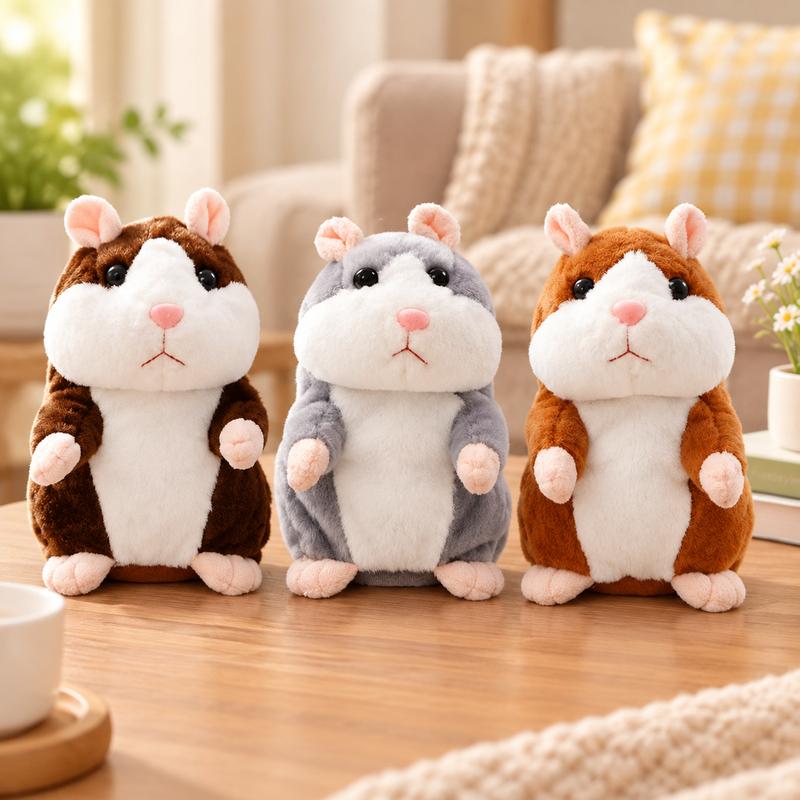 🐹 Talking Hamster Plush – repeats whatever you say, auto head-shaking, hilarious fun for kids & adults🎁