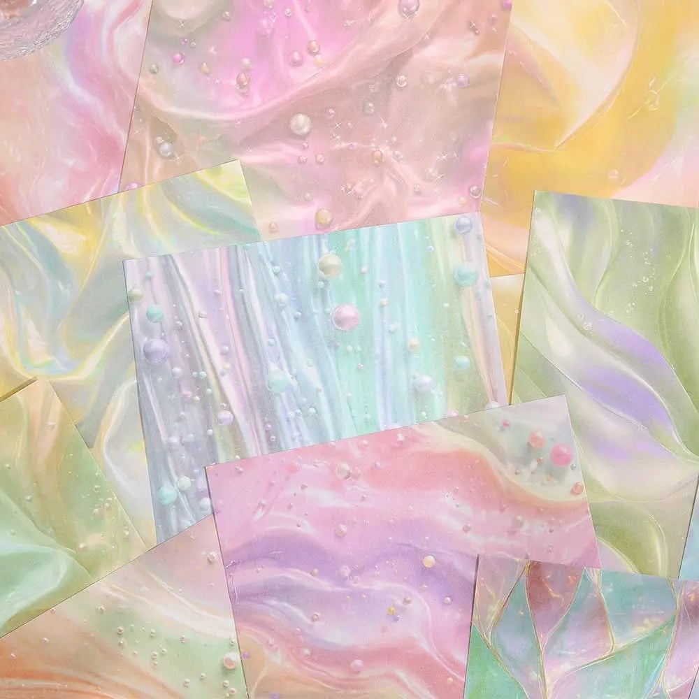 🌺160-sheet pearlescent scrapbook paper