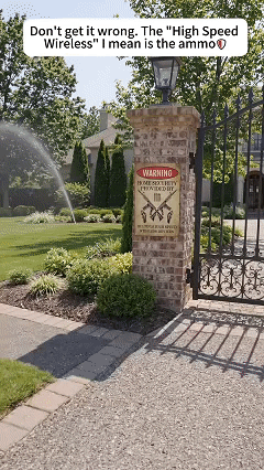 ๐ Home Security Provided By Multiple High Speed Wireless Devices | Tactical Metal Wall Sign