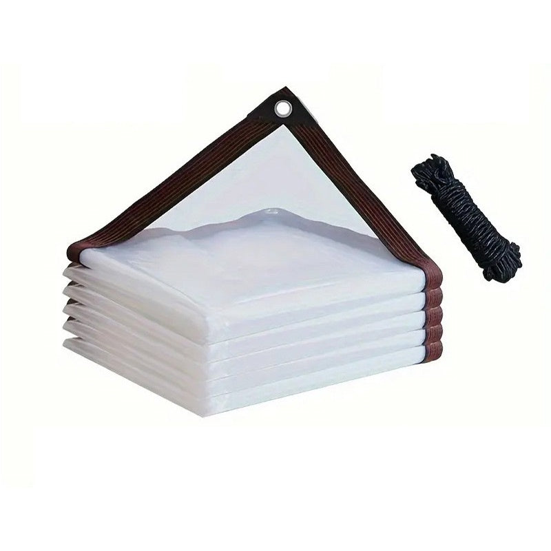 🔥 Heavy-Duty Transparent Tarp – Waterproof, Insulating & UV-Resistant with Aluminum Grommets ⛈️