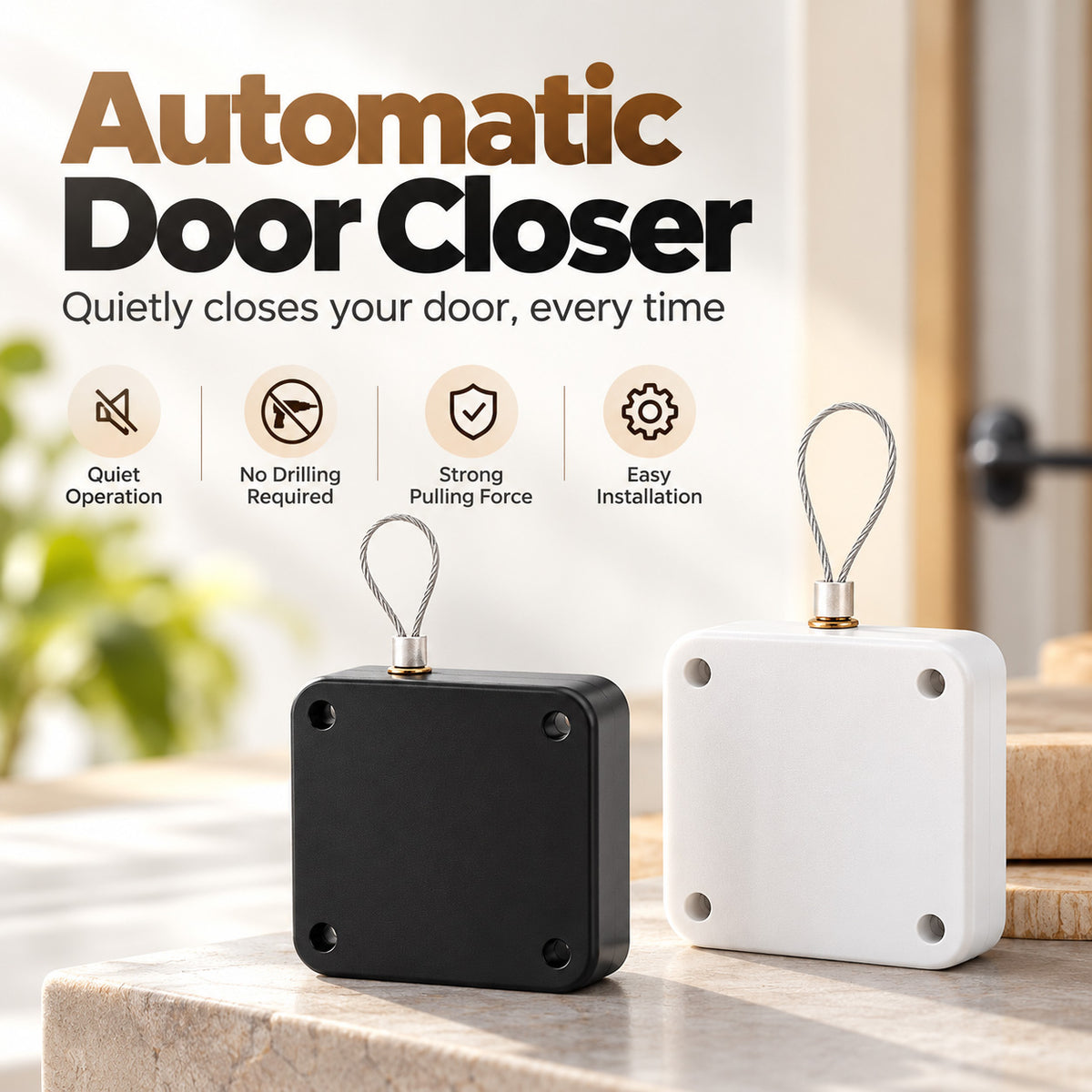 Automatic Punch-Free Sensor Door Closer
