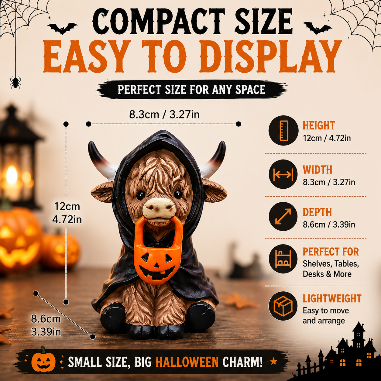 🔥 55% OFF TODAY 🎃 Halloween Highland Cow Resin Figurines