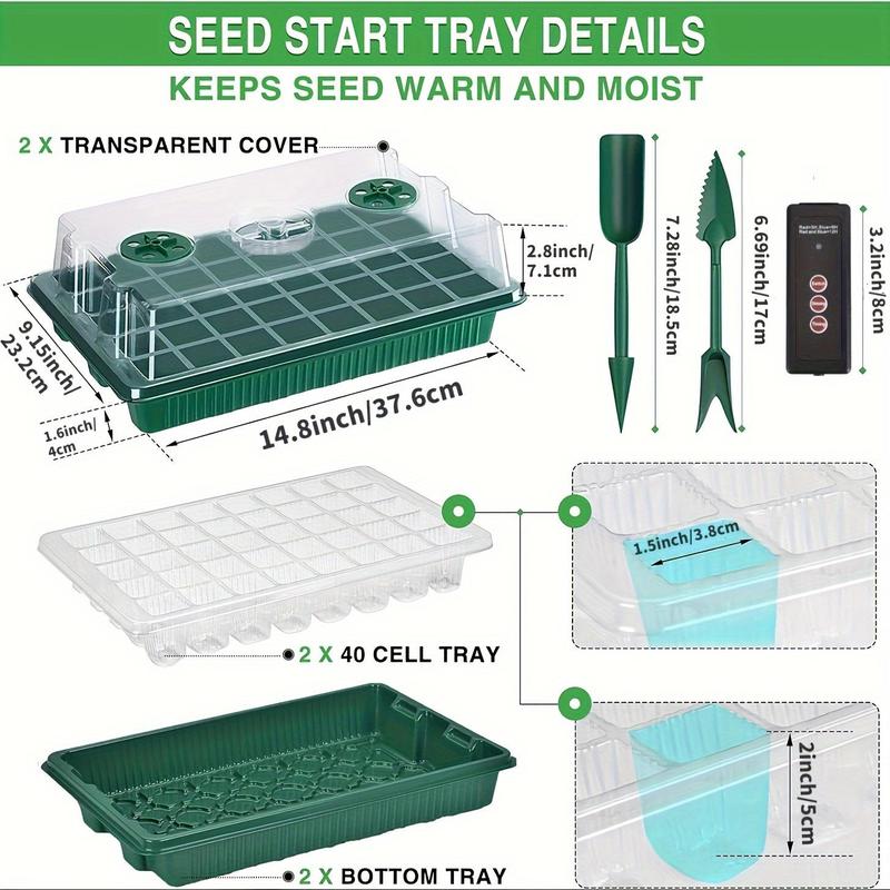 🔥🎉Seed starter trays with grow light