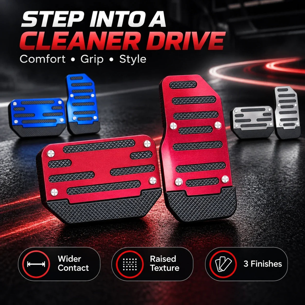 2PCS NonSlip Universal Automatic Foot Brake Gas Cover Pad Pedal Accessories Car
