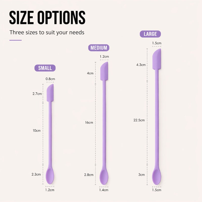 Dual-Ended Flexible Silicone Spatula