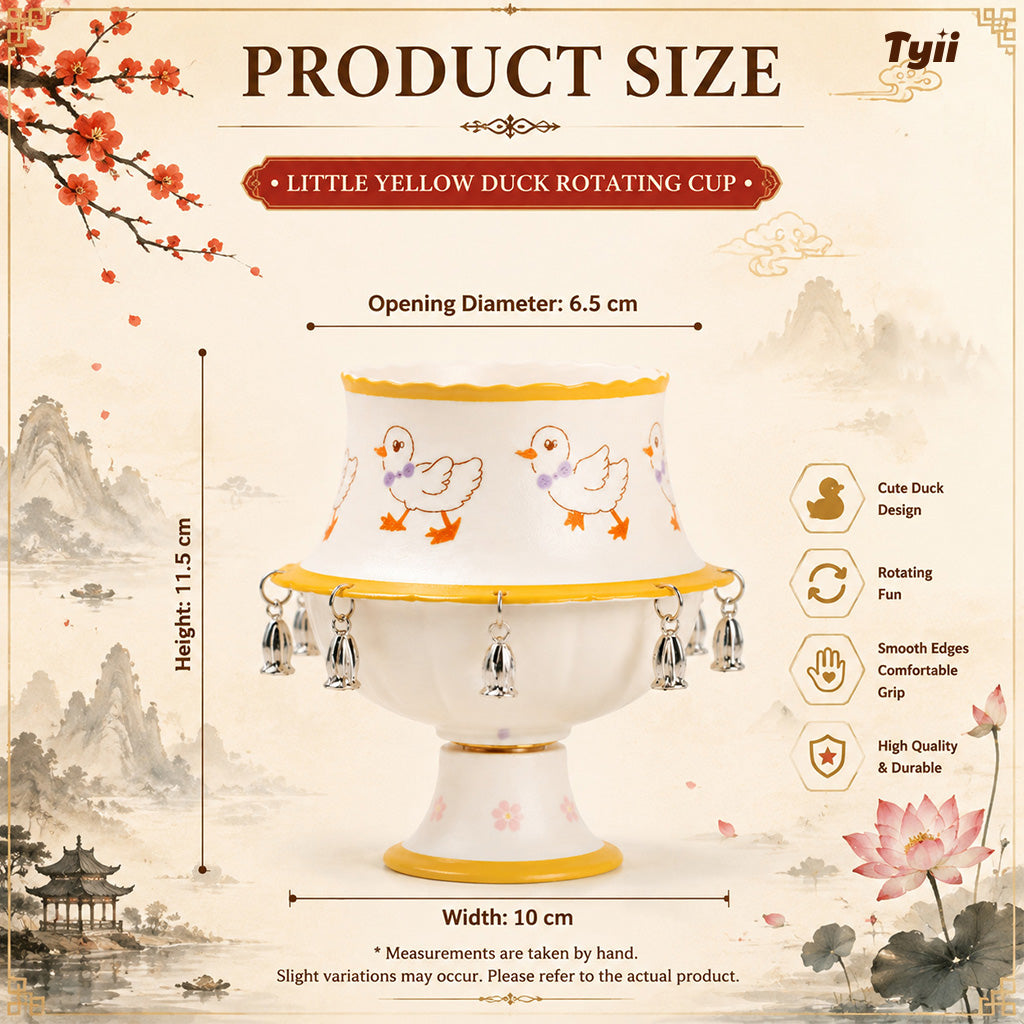 The Oriental Charm: Hand-Painted Under-Glaze Rotating Tea Cup with Luxury Gift Box