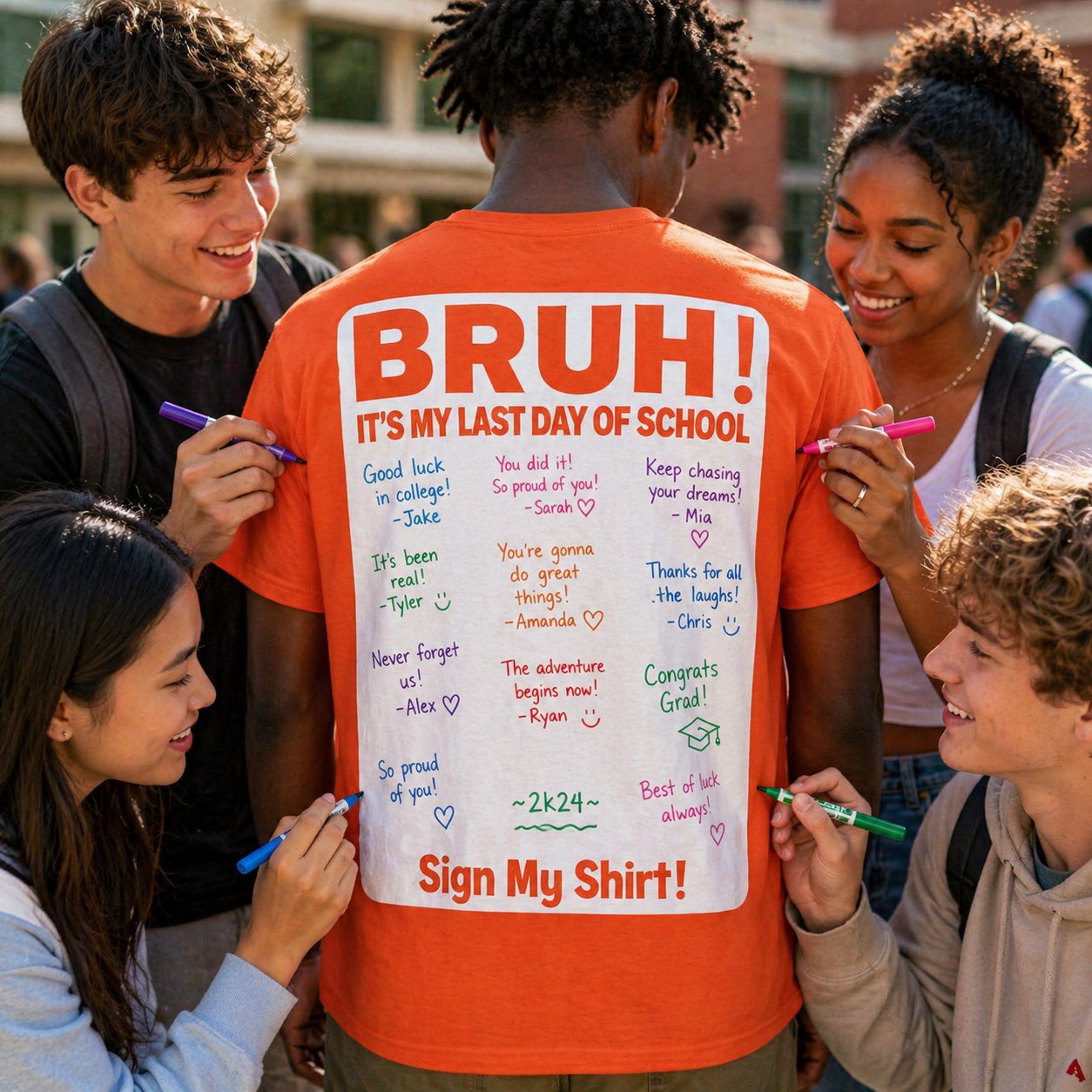 Signature Bruh Its My Last Day Of School T-shirt