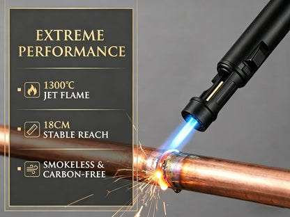 Portable Torch Lighter-🔥 1300℃ of Pure Power – Windproof, Refillable & Ready for Anything! 💨🍳🏕️