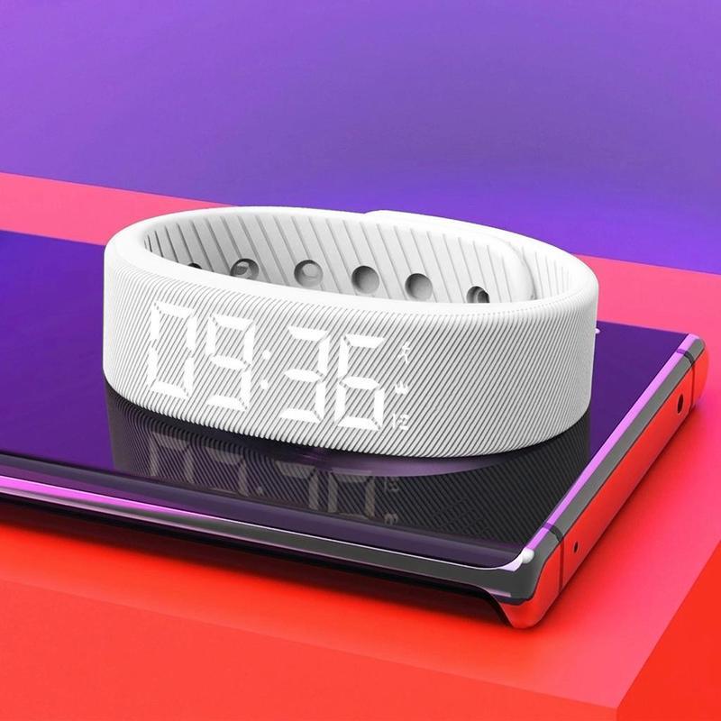 TYII™ Smart Fitness Tracker Band – Silent Vibration Alarm, Step Counter & Built-In USB Charging