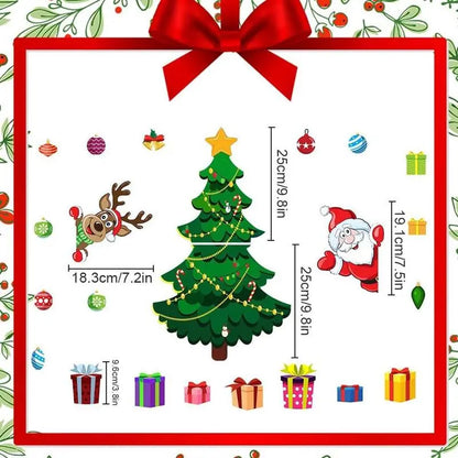 TYII™ Christmas Refrigerator Magnet Set – DIY Christmas Tree, Santa & Reindeer Fridge Decorations, Festive Magnetic Stickers for Kitchen & Home