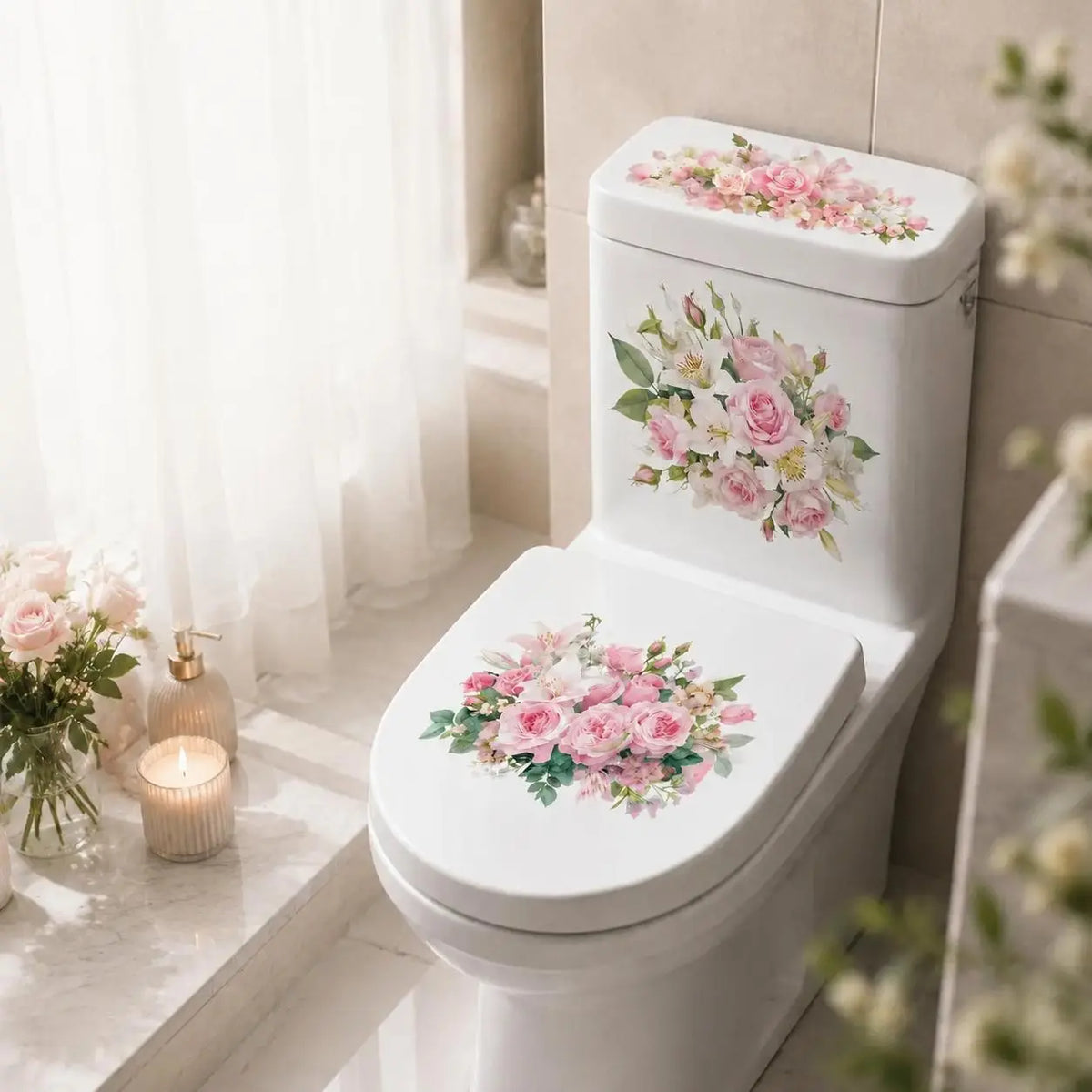 3-Piece Bathroom Toilet Sticker Set