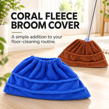TYII™ Multipurpose Coral Fleece Broom Head Cover – Reusable Dust & Hair Cleaning Cover for Wet & Dry Floor Cleaning