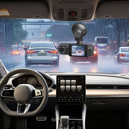 360° Guard Triple Lens Dash Cam - 1080P HD Front, Cabin & Rear Security Camera