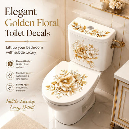 3-Piece Bathroom Toilet Sticker Set