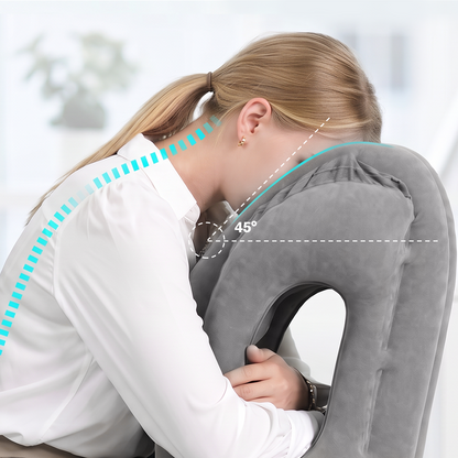 ✈️ Inflatable Travel Pillow | 360° Support – Soft Flocking, Quick Inflate, Compact