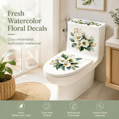 3-Piece Bathroom Toilet Sticker Set