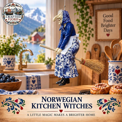 🧙 TYII™ Norwegian Kitchen Witch – Good Luck Hanging Ornament, Funny Kitchen Decor & Unique Gift 🍀