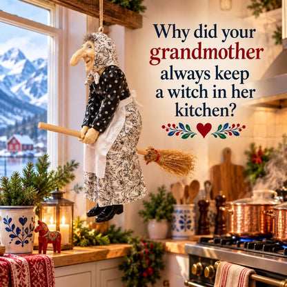🧙 TYII™ Norwegian Kitchen Witch – Good Luck Hanging Ornament, Funny Kitchen Decor & Unique Gift 🍀