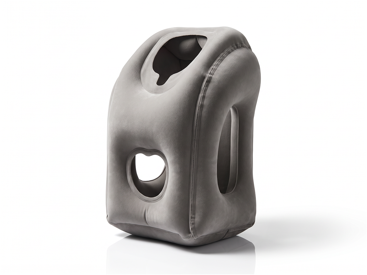 ✈️ Inflatable Travel Pillow | 360° Support – Soft Flocking, Quick Inflate, Compact