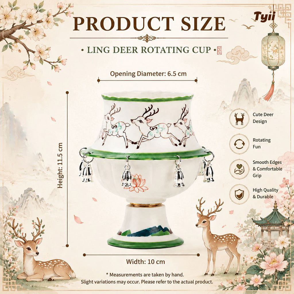 The Oriental Charm: Hand-Painted Under-Glaze Rotating Tea Cup with Luxury Gift Box