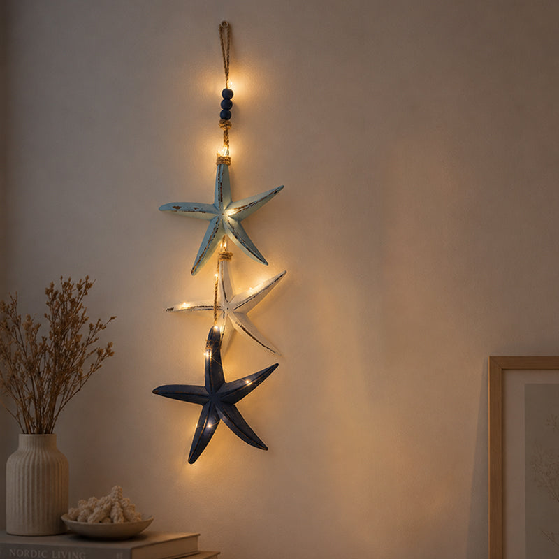 Mediterranean Decorative Starfish & Fish Hanging Ornaments for Home, Cafe & Restaurant - Ocean Style Crafts