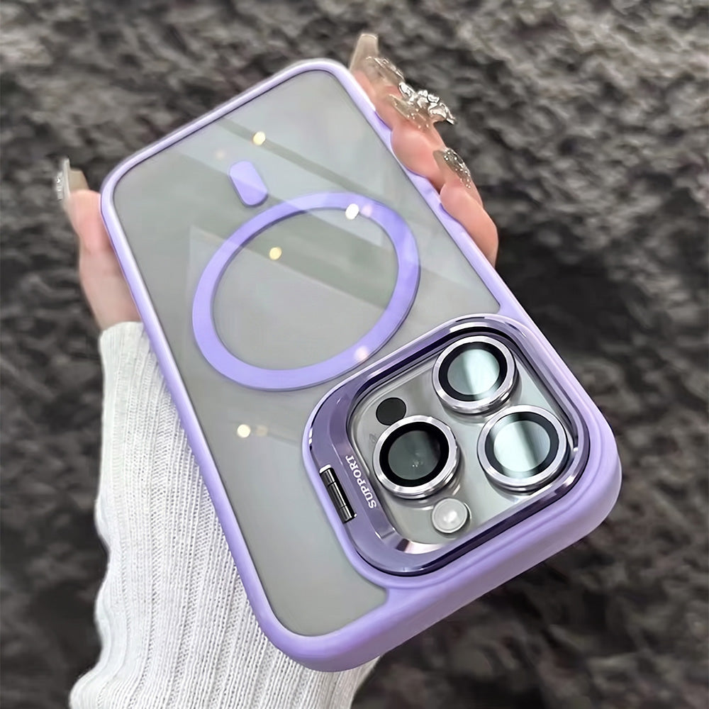 Magnetic Phone Case with Camera Protection & Built-In Stand