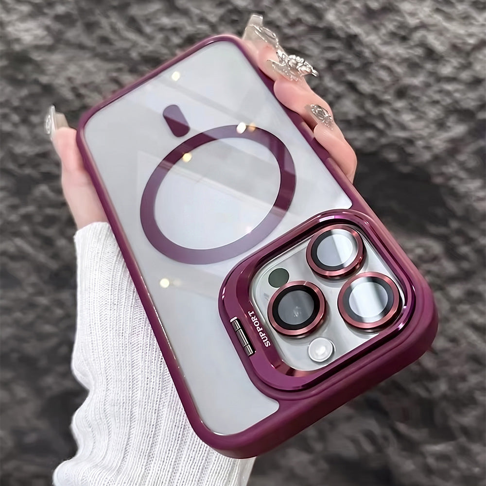 Magnetic Phone Case with Camera Protection & Built-In Stand