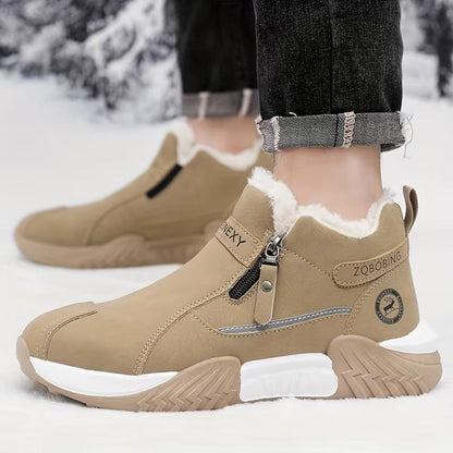 TYII™ Unisex Winter Fleece-Lined Ankle Boots – Warm Non-Slip Snow Boots