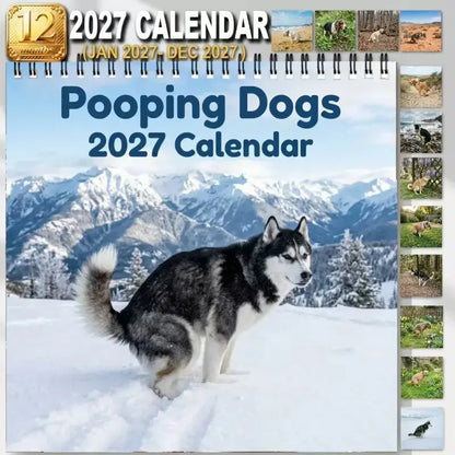 Pooping Dogs 2027 Wall Calendar