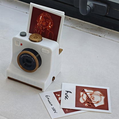 TYII™☕📸 3D Printed One-Touch Latte Art Camera – Coffee Stencil Printer