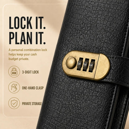TYIIPRO™ Cash Savings Binder with Combination Lock – Large Capacity Money Organizer & Secure Cash Storage Book