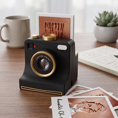 TYII™☕📸 3D Printed One-Touch Latte Art Camera – Coffee Stencil Printer