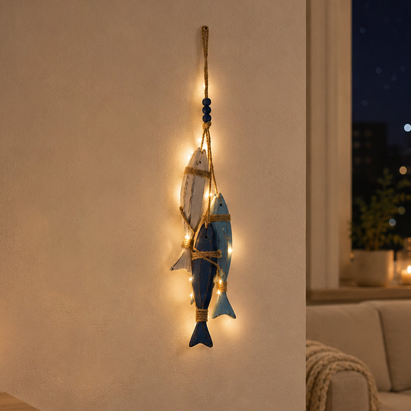 Mediterranean Decorative Starfish & Fish Hanging Ornaments for Home, Cafe & Restaurant - Ocean Style Crafts