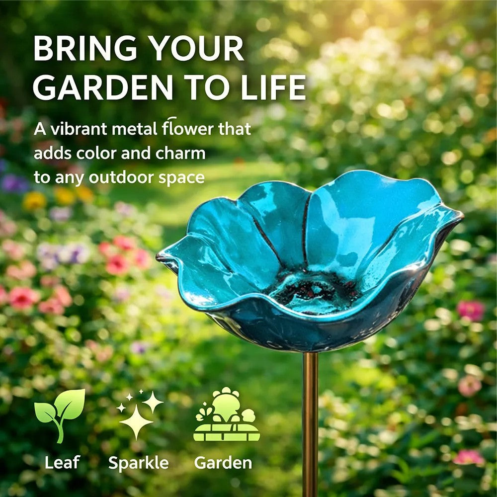 Handmade Metal Flower Garden Stake
