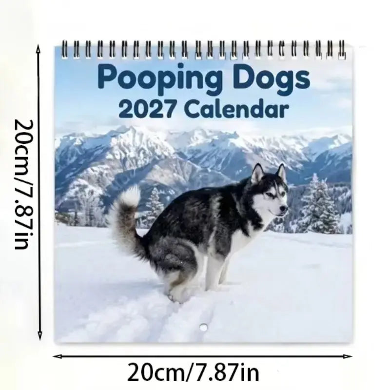 Pooping Dogs 2027 Wall Calendar