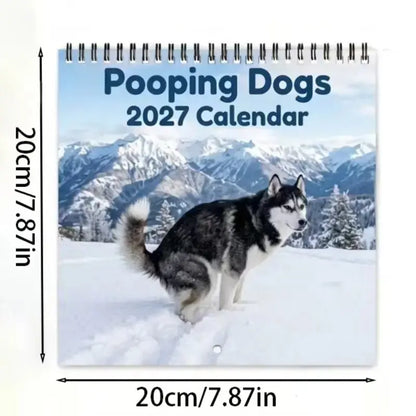 Pooping Dogs 2027 Wall Calendar