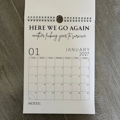 Fuck It Calendar 2027, Funny Sweary Wall Calendar