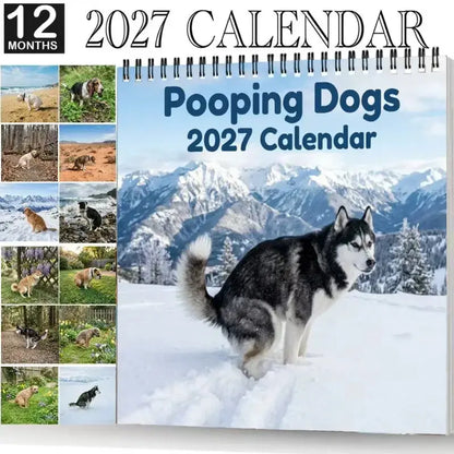 Pooping Dogs 2027 Wall Calendar