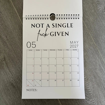 Fuck It Calendar 2027, Funny Sweary Wall Calendar