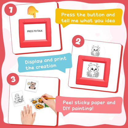TYII™AI Voice-Activated Mini Sticker Printer