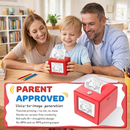 TYII™AI Voice-Activated Mini Sticker Printer