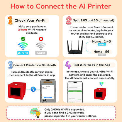 TYII™AI Voice-Activated Mini Sticker Printer