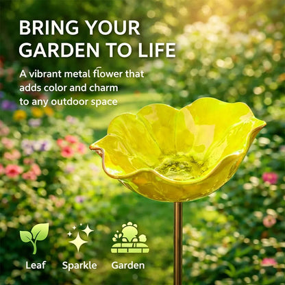 Handmade Metal Flower Garden Stake