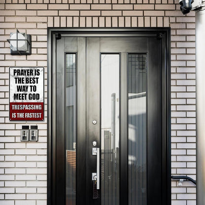 Funny "No Trespassing" Metal Warning Sign