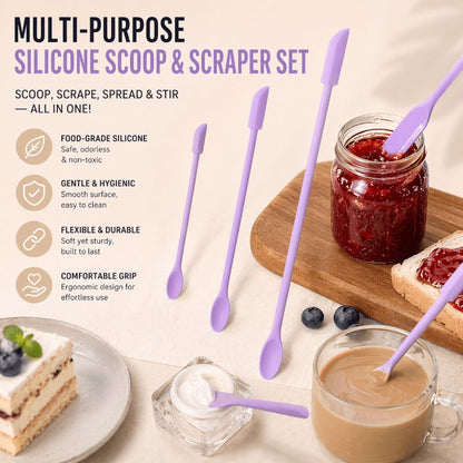 Dual-Ended Flexible Silicone Spatula