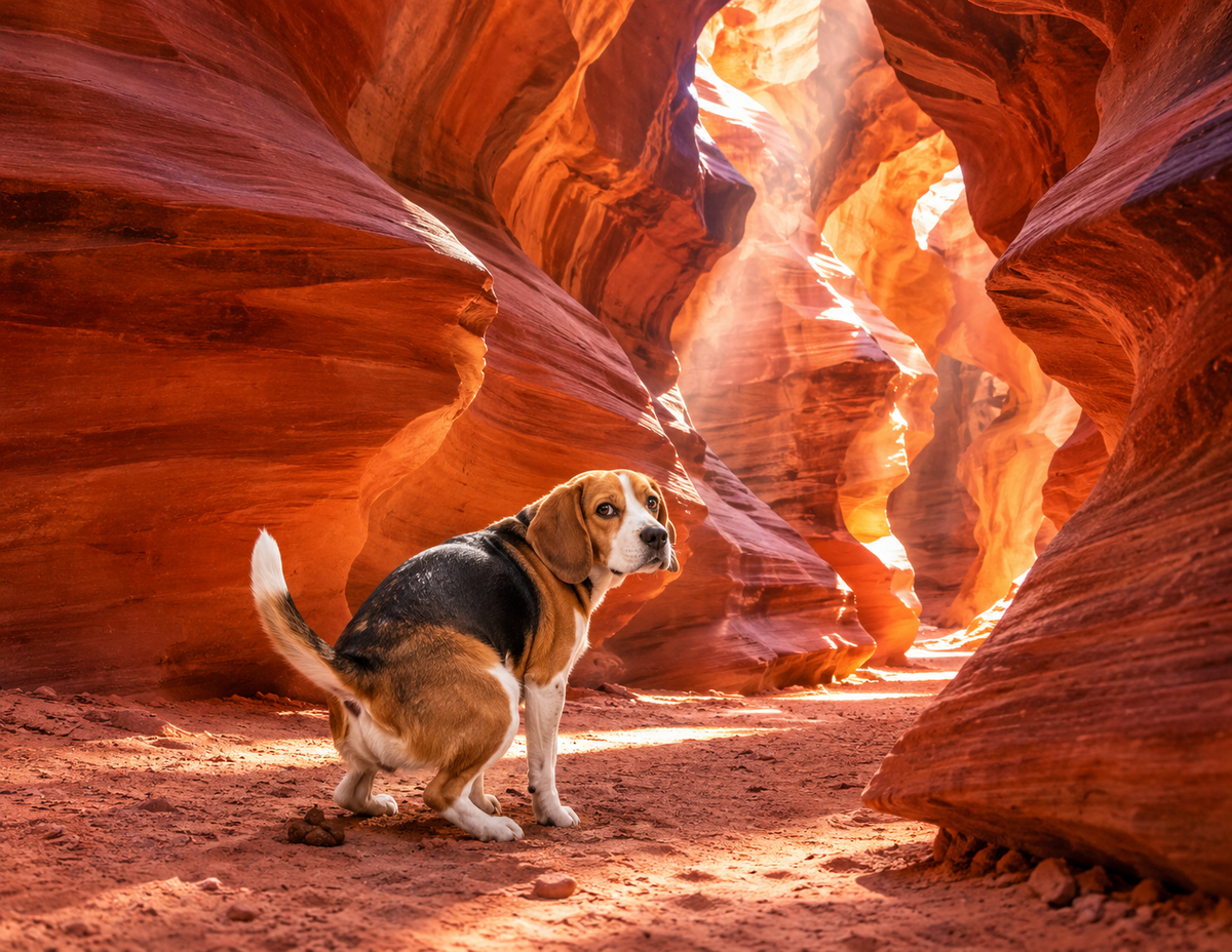 The 2027 'Dogs Pooping in Beautiful Places' Funny Wall Calendar