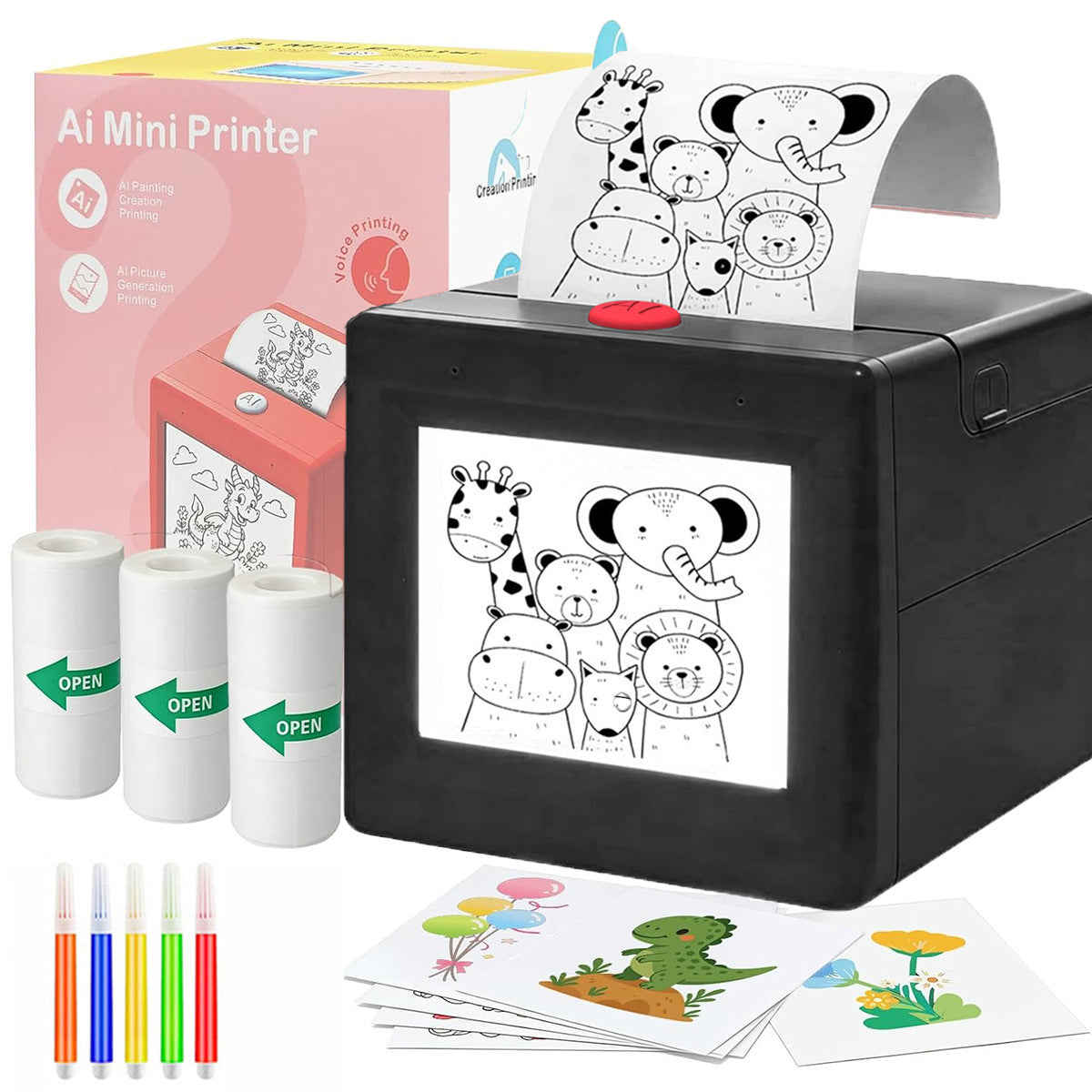 TYII™AI Voice-Activated Mini Sticker Printer